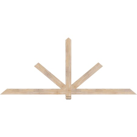 Ekena Millwork Kennewick Smooth Timber Gable Bracket, Douglas Fir, 84"W x 35"H x 1 1/2"D x 3 1/2"F, 10/12 Pitch GBW084X35X0204KEN00SDF